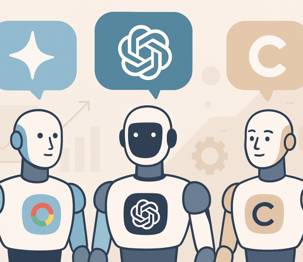 تصویر مقایسه سه مدل هوش مصنوعی Bard، ChatGPT و Claude در قالب رابط کاربری و تحلیل ویژگی‌ها