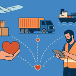 "تصویر مفهومی از نرم‌ افزار آرا اکسپرس در زنجیره تامین جهانی و حمل‌ونقل بین‌المللی"