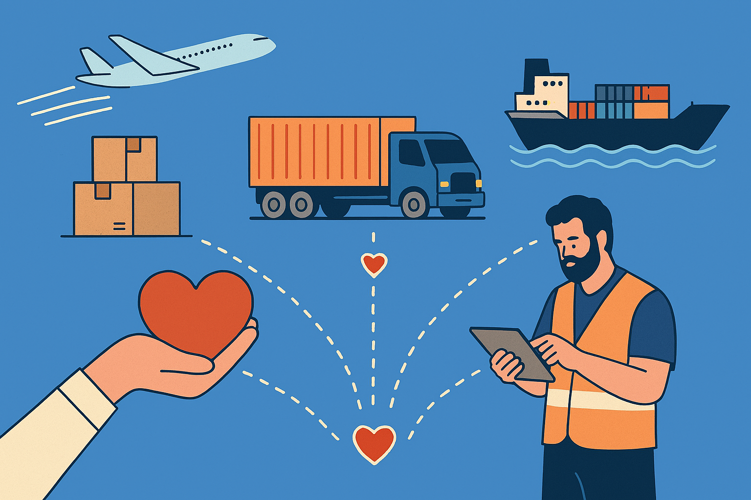 "تصویر مفهومی از نرم‌ افزار آرا اکسپرس در زنجیره تامین جهانی و حمل‌ونقل بین‌المللی"