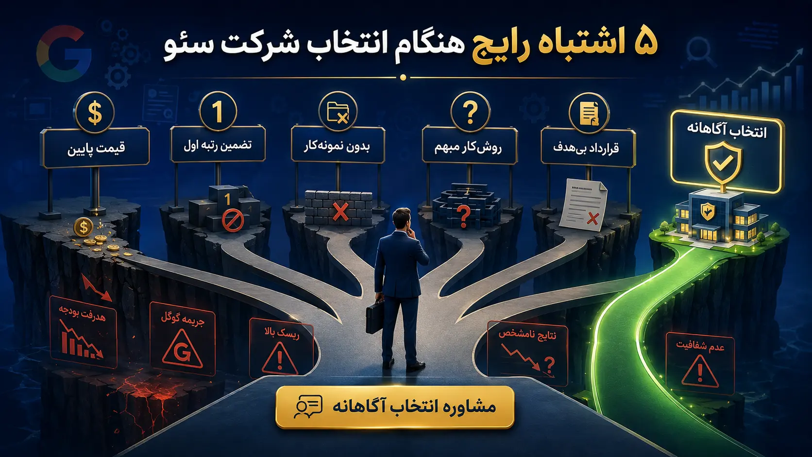 ۵ اشتباه رایج هنگام انتخاب شرکت سئو