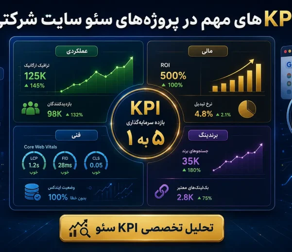 KPIهای مهم در پروژه‌های سئو سایت شرکتی
